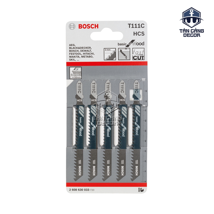 Bộ 5 Lưỡi Cưa Lọng Gỗ Bosch T111C (2608630033) - Ảnh 3