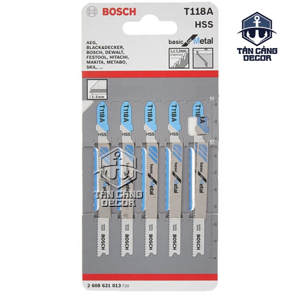 Alternative view of Bộ 5 Lưỡi Cưa Lọng Kim Loại Bosch T118A