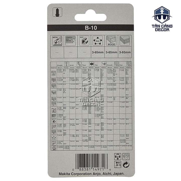 Bộ 5 Lưỡi Cưa Lọng Gỗ Makita A-85628 - Ảnh 4