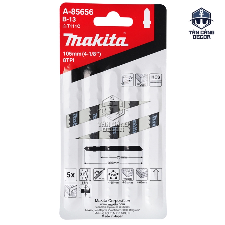 Bộ 5 Lưỡi Cưa Lọng Gỗ Makita A-85656 - Ảnh 3