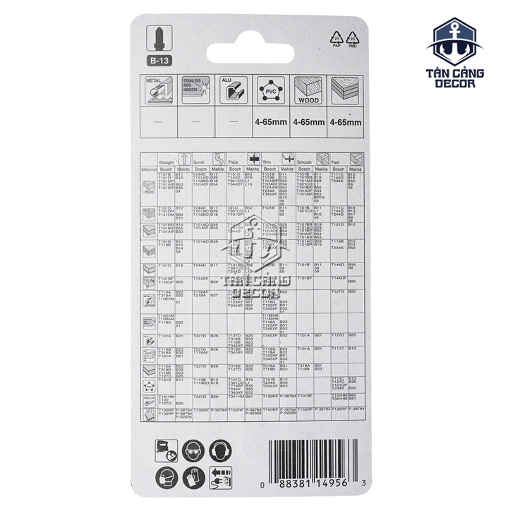 Bộ 5 Lưỡi Cưa Lọng Gỗ Makita A-85656 - Ảnh 4