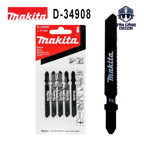 Bộ 5 Lưỡi Cưa Lọng Kim Loại Makita D-34908