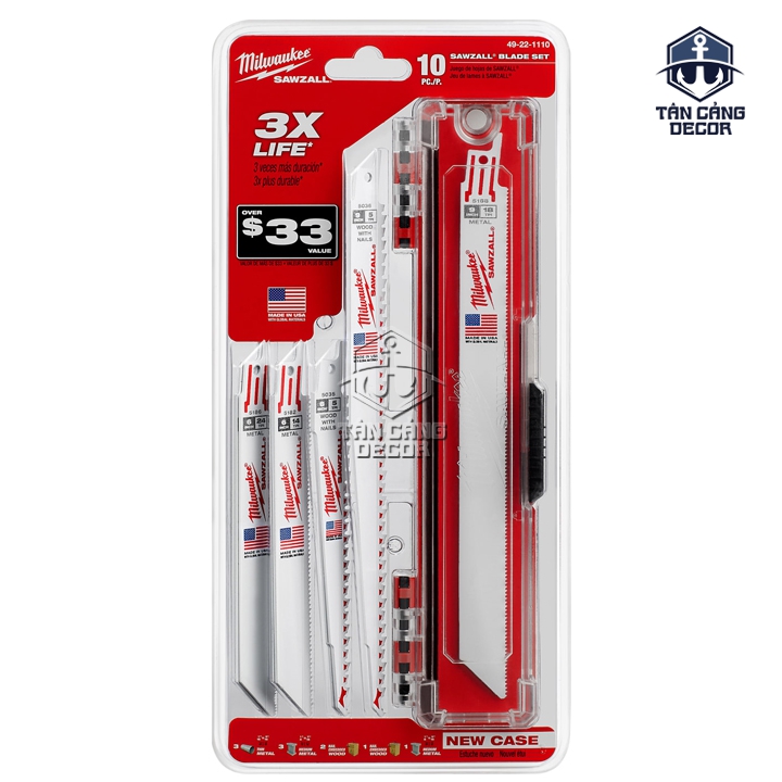 Combo 10 Lưỡi Cưa Kiếm Gỗ, Kim Loại Milwaukee 49-22-1110 - Ảnh 2