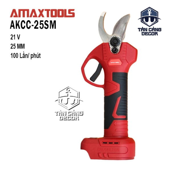 Máy Cắt Cành 25 mm Dùng Pin 21V Amaxtools AKCC25A-SM ( Thân Máy )