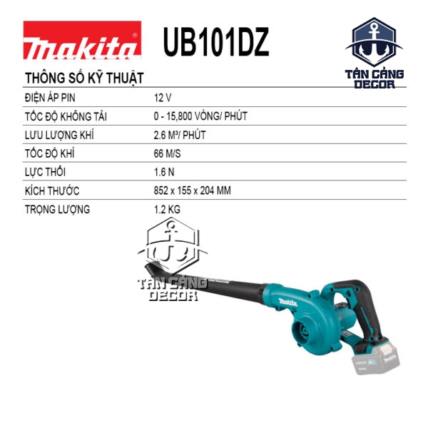 Alternative view of Máy Thổi Bụi Dùng Pin 12V Makita UB101DZ ( Thân Máy )