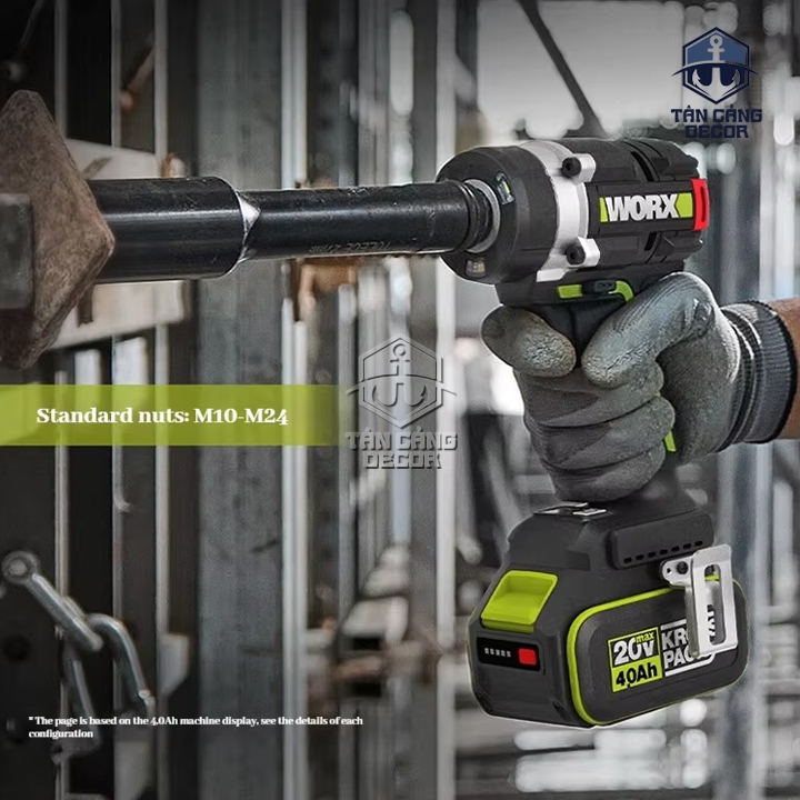 Máy Siết Bu Lông Dùng Pin 20V Worx WU270 1/2 Inches ( Thân Máy ) - Ảnh 4