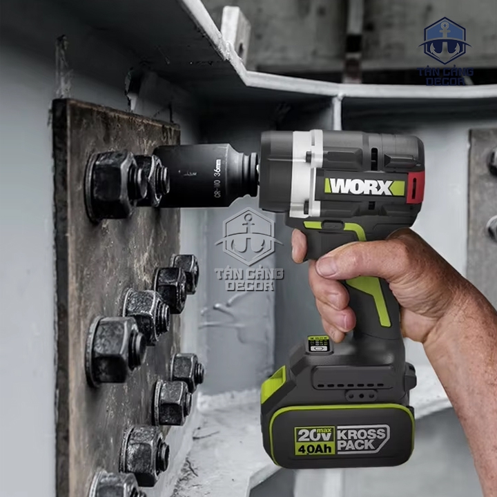 Máy Siết Bu Lông Dùng Pin 20V Worx WU270 1/2 Inches ( Thân Máy ) - Ảnh 5