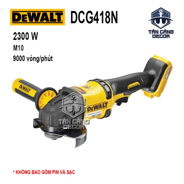 Máy Mài Góc 125 mm Dùng Pin Flex Volt 54/60V DeWalt DCG418 ( Thân Máy )