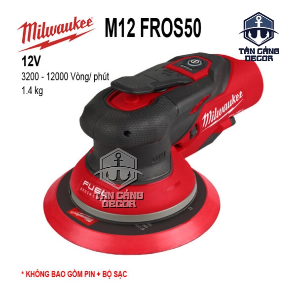 Máy Chà Nhám Quỹ Đạo Dùng Pin Milwaukee M12 FROS50 (Thân Máy)