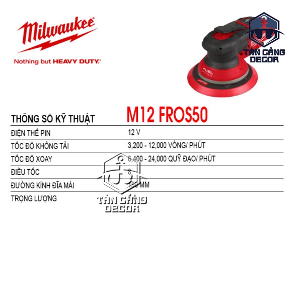 Alternative view of Máy Chà Nhám Quỹ Đạo Dùng Pin Milwaukee M12 FROS50 (Thân Máy)