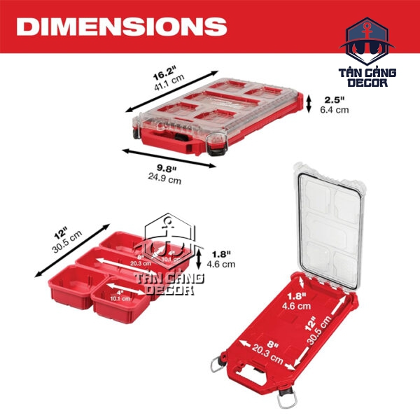 Alternative view of Hộp Đựng Linh Kiện Tiện Ích 5 Chi Tiết Milwaukee Packout 48-22-8436