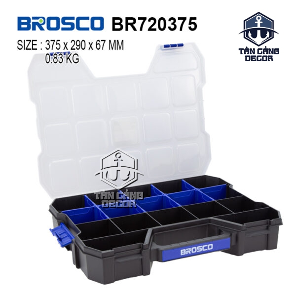 Hộp Đựng Linh Kiện 17 Ngăn Brosco BR720375