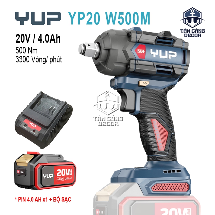 Máy Siết Bu Lông Dùng Pin YUP YP20 W500M (1 Pin + 1 Sạc)