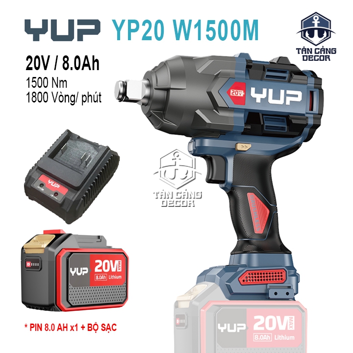 Máy Siết Bu Lông Dùng Pin YUP YP20 W1500M (1 Pin + 1 Sạc)