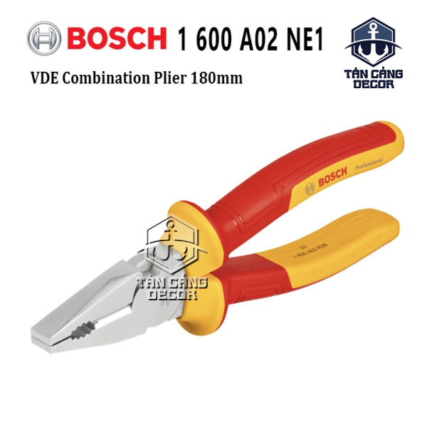 Kìm Đa Năng Cách Điện 1000V 180 mm Bosch 1600A02NE1