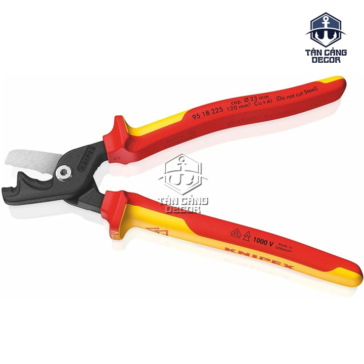 Kìm Cắt Cáp Cách Điện 1000V 225 mm Knipex 95 18 225 - Ảnh 2
