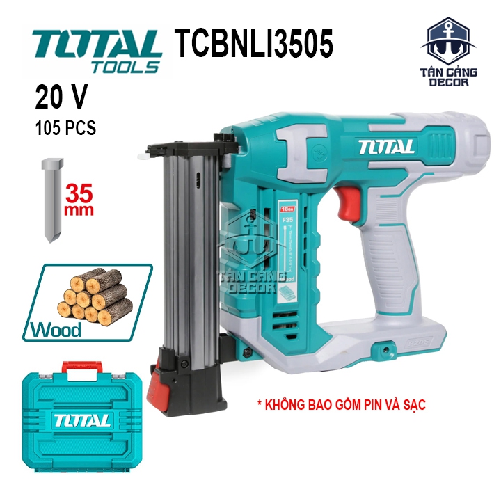 Súng Bắn Đinh Gỗ F15-35 Dùng Pin 20V Total TCBNLI3505 ( Thân Máy )