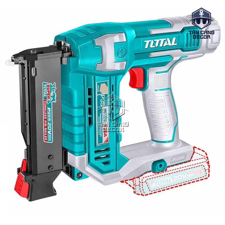 Combo Súng Bắn Đinh Chỉ – Đinh Đồng Dùng Pin 20V Total TCBNLI3606 ( 1 Pin 2.0Ah + Sạc Nhanh + Thùng ) - Ảnh 3