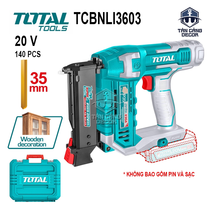 Súng Bắn Đinh Chỉ – Đinh Đồng Dùng Pin 20V Total TCBNLI3603 (Thân Máy)