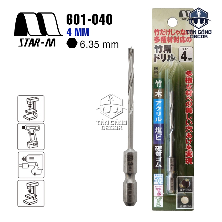 Mũi Khoan Gỗ Star M 601 Chuyên Khoan Tre Nứa Chuôi Dài Lục Giác ( Nhiều Kích Thước Từ 3 - 21 mm ) - Ảnh 12