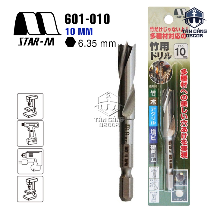 Mũi Khoan Gỗ Star M 601 Chuyên Khoan Tre Nứa Chuôi Dài Lục Giác ( Nhiều Kích Thước Từ 3 - 21 mm ) - Ảnh 17