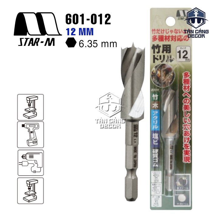 Mũi Khoan Gỗ Star M 601 Chuyên Khoan Tre Nứa Chuôi Dài Lục Giác ( Nhiều Kích Thước Từ 3 - 21 mm ) - Ảnh 19