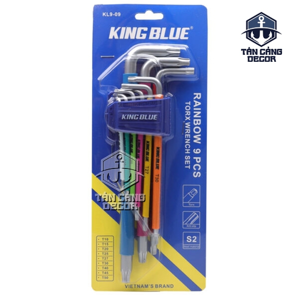 Alternative view of Bộ Lục Giác 9 Chi Tiết KingBlue KL9-09 ( Đầu Hoa Thị Có Lỗ T10 - T50 mm )