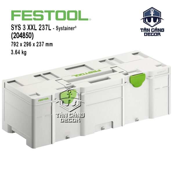 Hộp Đựng Dụng Cụ Festool Systainer³ SYS3 XXL 237 (204850)