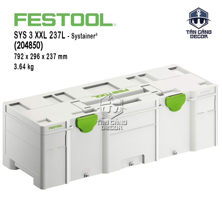 Hộp Đựng Dụng Cụ Festool Systainer³ SYS3 XXL 237 (204850)