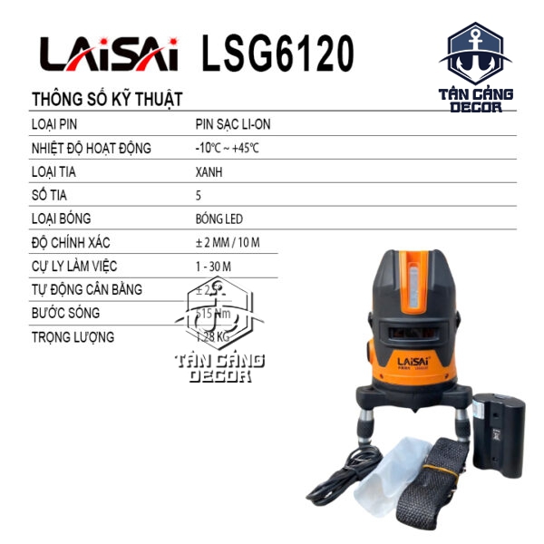 Alternative view of Máy Cân Bằng Lazer 5 Tia Xanh Laisai LSG6120