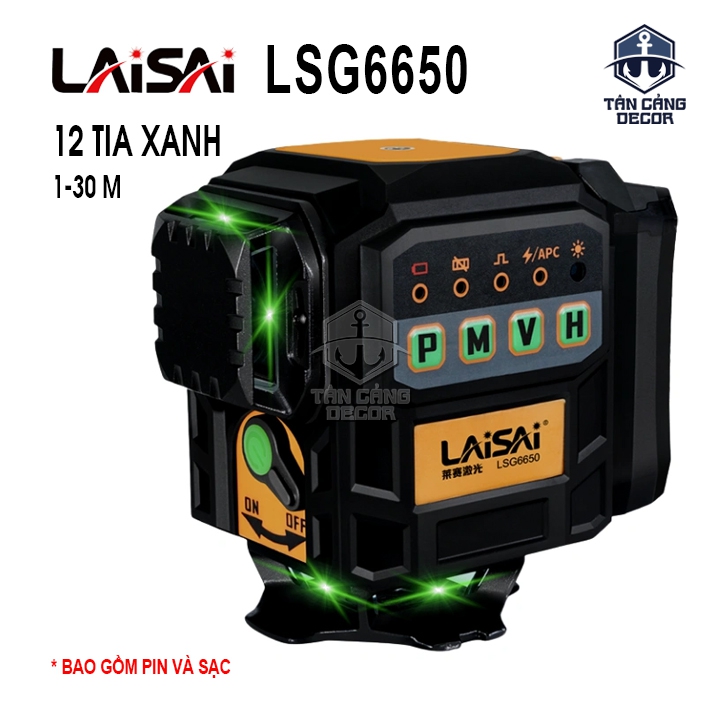 Máy Cân Bằng Lazer 12 Tia Xanh Laisai LSG6650 ( Điều Khiển Từ Xa )