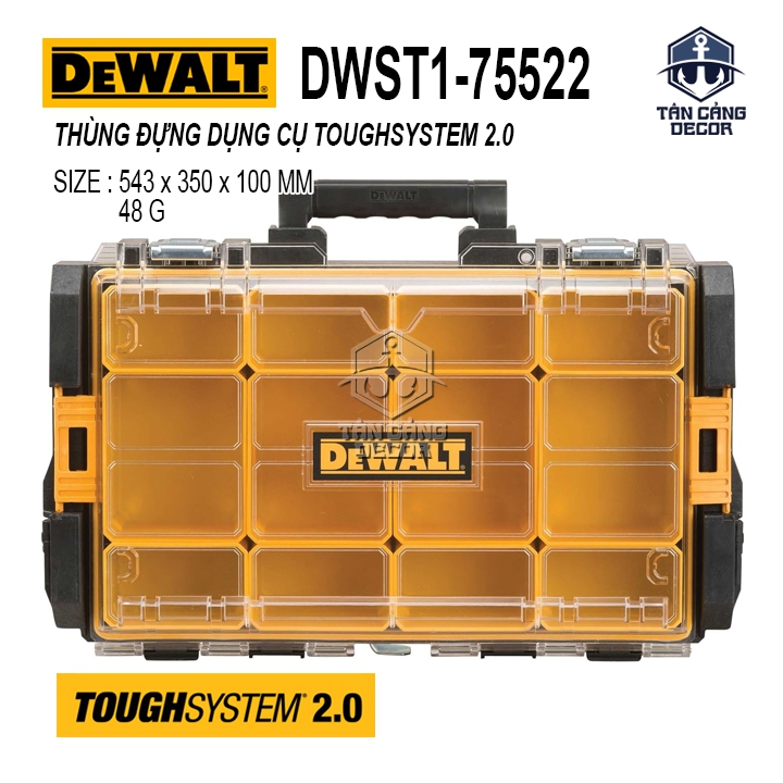 Hộp Đựng Dụng Cụ DeWalt DWST1-75522 ToughSystem 2.0 Chuẩn IP65