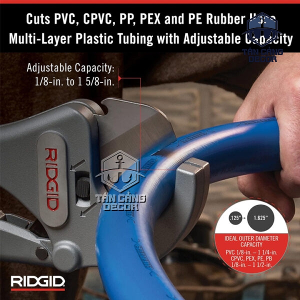 Alternative view of Dao Cắt Ống Nhựa PVC 42 mm Ridgid 23498 ( Tay Cầm Hợp Kim Nhôm )