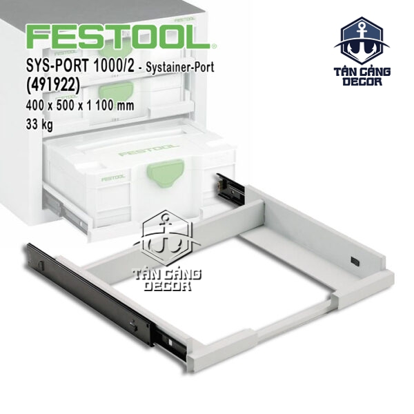Ngăn Kéo Trượt Kim Loại Festool Systainer SYS-PORT 1000/2 (491922)