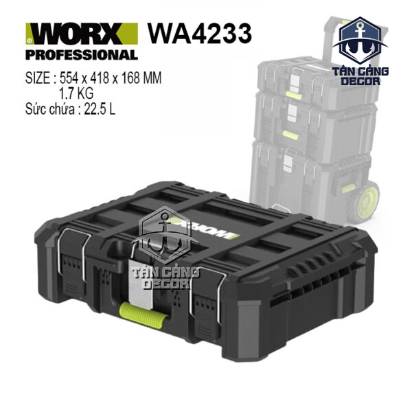 Thùng Đựng Đồ Nghề Worx WA4233 Chuẩn IP65