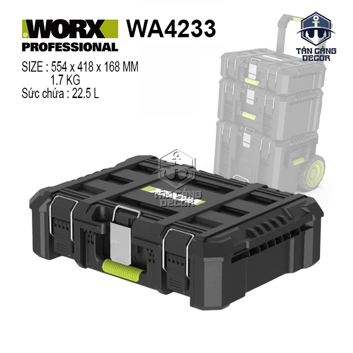 Thùng Đựng Đồ Nghề Worx WA4233 Chuẩn IP65