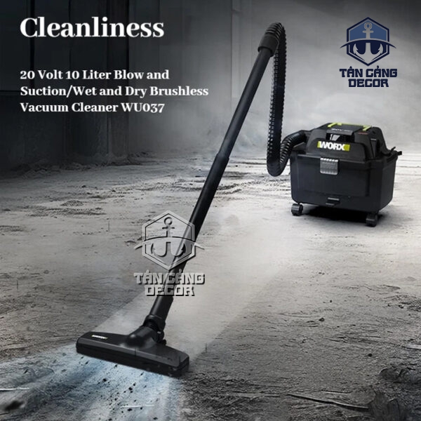 Máy Hút Bụi Dùng Pin 20V Worx WU037 ( Thân Máy ) ( Trang Bị Nút Điều Khiển Bluetooth ) - Ảnh 9
