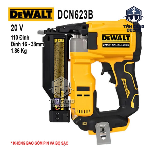 Súng Đinh Chỉ - Đinh Đồng Dùng Pin 20V Dewalt DCN623 ( Thân Máy )