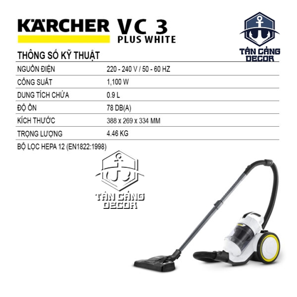 Alternative view of Máy Hút Bụi Gia Đình Karcher VC 3 Plus White 1100W