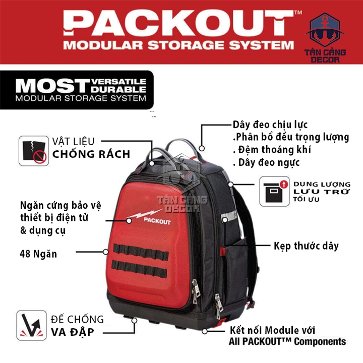 Balo Dụng Cụ Hệ Packout Milwaukee 48-22-8301 - Ảnh 3