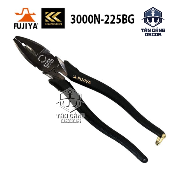 Kìm điện tác động mạnh bằng thép Kurokin 3000N-225BG – FUJIYA Nhật Bản