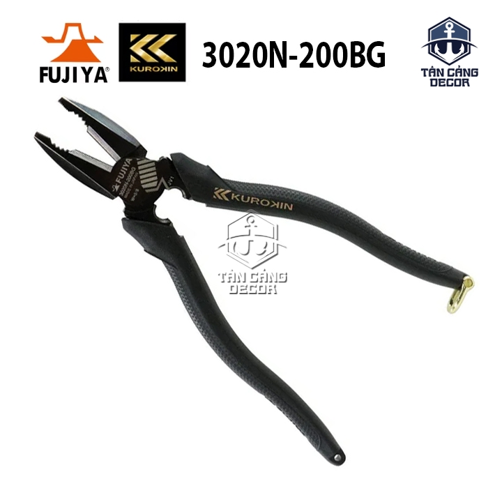 Kìm điện tác động mạnh bằng thép Kurokin 3020N-200BG – FUJIYA Nhật Bản