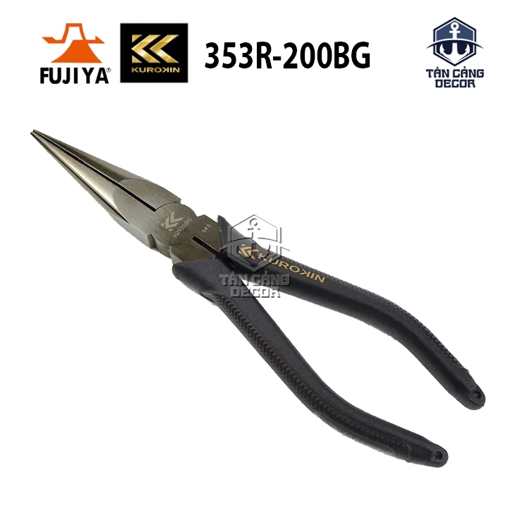 Kìm nhọn KUROKIN 353R-200BG – FUJIYA Nhật Bản