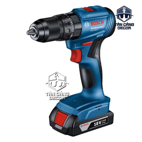 Combo Máy Vặn Vít, Máy Khoan Dùng Pin 18V Bosch GDR 18V-215 & GSB 185-LI 06019N20K4 (2 Pin 2Ah, Sạc, Thùng ) - Ảnh 7
