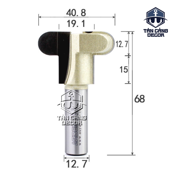 Alternative view of Mũi Router Arden Đánh Tay Nắm J 40.8 x 12.7 mm Cốt 12.7 mm Arden 1607