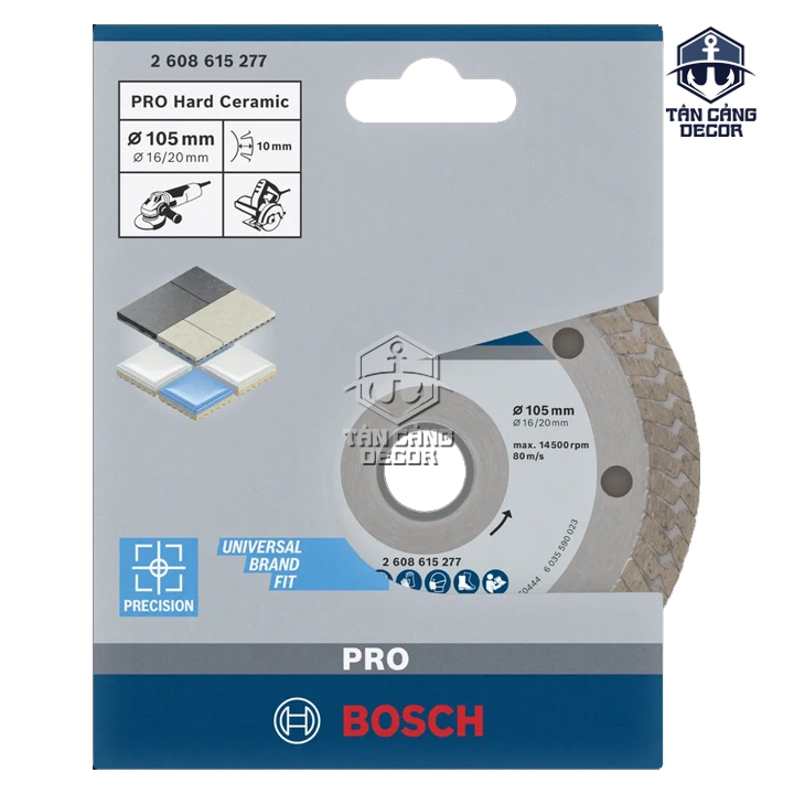 Lưỡi Cắt Đa Năng 105 mm Bosch 2 608 615 277 ( Gạch Men, Đá Marble, Đá Granite ) - Ảnh 3