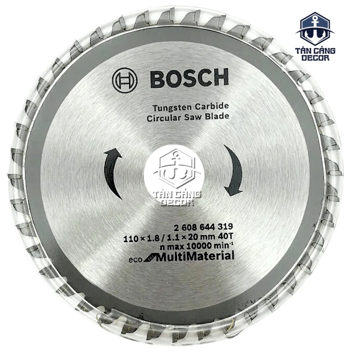 Lưỡi Cắt Gỗ, Nhôm 110 mm x 40T Bosch 2 608 644 319 - Ảnh 3