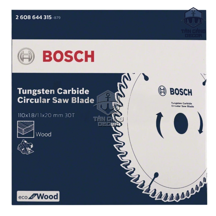 Lưỡi Cắt Gỗ, Nhôm 110 mm x 30T Bosch 2 608 644 315 - Ảnh 2