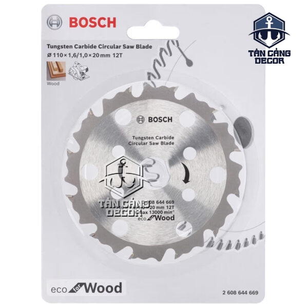 Alternative view of Lưỡi Cắt Gỗ 110 mm x 12T Bosch 2 608 644 669