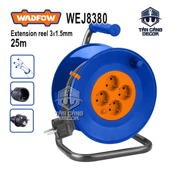 Rulo Cuốn Dây Điện 25 m Wadfow WEJ8380 – Extension Reel 3×1.5 mm
